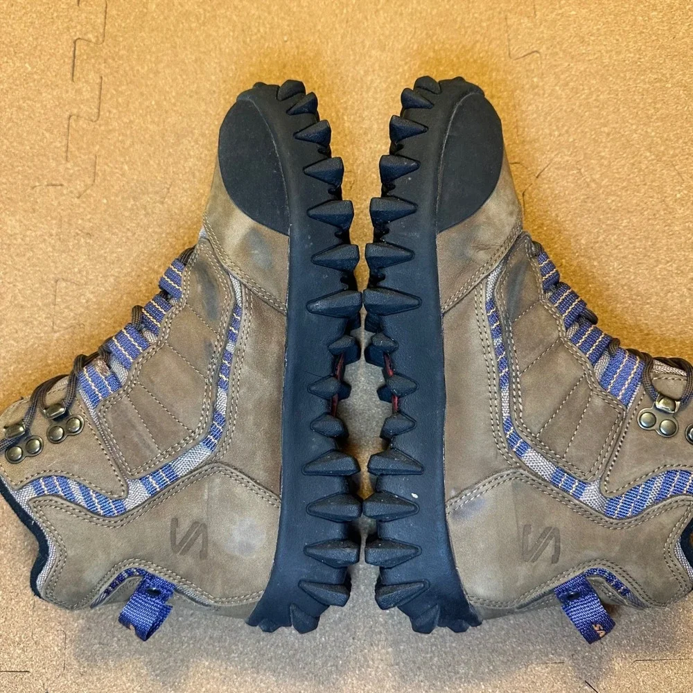 Salomon Mens Contagrip Thinsulate Winter Hiking Boots Brown‎ Blue Size 7.5